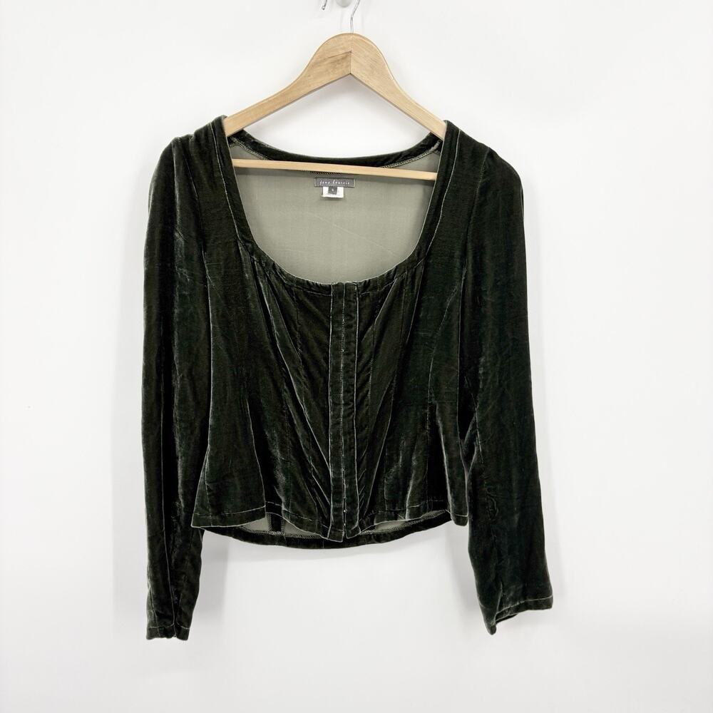 Jane Bourvis Whimsigoth Top Womens Small Silk Velvet Corset Grunge Boho Ren Fair